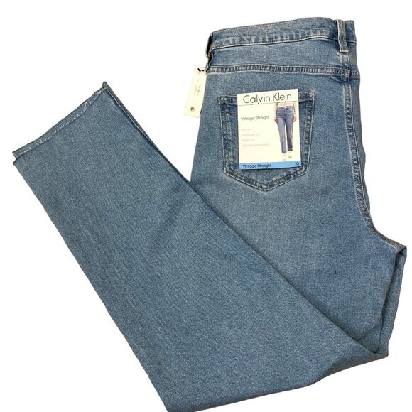 CALVIN KLEIN HIGH VINTAGE STRAIGHT JEANS NEW WITH TAG - Picture 10 of 14